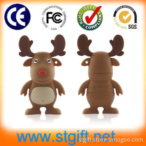 Christmas Gift Reindeer and Santa Claus USB Flash Drive